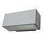 APLIQUE MURO EXTERIOR BIDIRECCIONAL E27 MAX 60W GRIS S/A