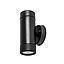 APLIQUE MURO CIL PLAST BIDIRECCIONAL IP44 NEGRO GU10  MAX 6W S/AMP