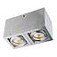 FOCO SOB 2L OX13BC CUAD GU10 MAX35W IP20 ALUMINIO S/A