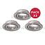 PACK X3 DOWNLIGHT BASC GU10 METAL NM C/CON S/AMP