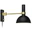 APLIQUE INT 1L  LARRY NEGRO/BRONCE E27 MAX 60W S/AMP