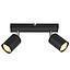 BARRA 2 LUCES GU10 SILO NEGRO MATE S/A