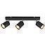 BARRA 3 LUCES GU10 SILO NEGRO MATE S/A