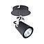 FOCO SOBR.1 LUZ GU10  AURUS NEGRO MATE S/A