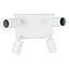 PLAFON 4LUCES CIL II BLANCO MATE IP44 GU10 S/A