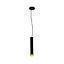 LAMP COLGAR PIPER 1L #20004 GU10 NEGRO+GOLD H30CM S/A