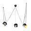 LAMP COLGAR MECCA SSL 3L E27 NEGRO/DORADO S/A