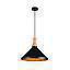 LAMP COLGAR MACY GOLD 1L #20029 E27 NEGRO/DORADO D36CM  S/A