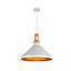 LAMP COLGAR MACY GOLD 1L #20030 E27 BLANCO/DORADO D36CM  S/A