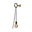 APLIQUE LOWELL 1L #20051 E27 NEGRO AJUSTABLE D12,5CM S/A