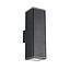 APLIQUE KATS  BIDIRECCIONAL ALUMINIO NEGRO  IP44 E27 S/A