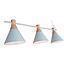 LAMP COLGAR CONIC LINEAL 3L 1M E27 BLANCO MADERA D23CM  S/A