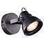 FOCO SOBR. 1 LUZ GU10  CAZO PÁTINA NEGRO S/AMP