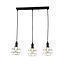 LAMP. COLGAR 3 LUCES KRATIA E27 CAFE ORO S/AMP