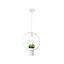 LAMP. COLGAR 1 LUZ IKER E27 BLANCO S/AMP