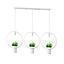 LAMP. COLGAR 3 LUCES IKER E27 BLANCO S/AMP