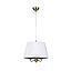 Lamp. colgar JAMIE 3L E14 Max. 40W  Blanco/Antique S/A