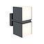 APLIQUE LUTEC CUBA 2 LUCES GRIS 19W1050LM 3000K IP 54