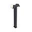 POSTE LUTEC CUBA 2 LUCES 23W 1000LM  75CM 3000K IP54 NEGRO