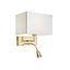 APLIQUE SAVOY BRONCE  E27 40W MAX + LED LECTURA  S/AMP