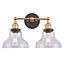 APLIQUE 2L VENICE VIDRIO/METAL  #20089 42CM E27 S/AMP