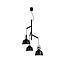 LAMP COLGAR 3L V CORONADO NEGRO #20095 65,5CM E27 S/AMP