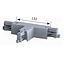 CONECTOR T DERECHO P/RIEL NORDIC BLANCO (047-203-10)