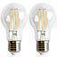 PACK X2 ITEM N° AMP LED FILAMENTO A60 8W LBN E27 GV