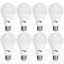 PACK X8 ITEM N° AMP LED BOLA A60 7W LC E27 GV