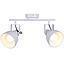 BARRA TUBO 2 LUCES E27 COSMOS BLANCO MATE S/AMP