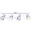 BARRA TUBO 4 LUCES E27 COSMOS BLANCO MATE S/AMP