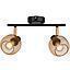 BARRA 2 LUCES E14 INDO MALLA METAL DORADO MATE  S/A
