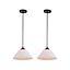 PACK X 2 LAMP. COLGAR 1XE27 PVC BLANCO  D-250MM