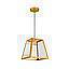 LAMP. COLGAR 1 LUZ VANKO E27 DORADO S/AMP