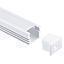 PERFIL DE ALUMINIO 2 MTRS PARA CINTA LED DE 128 LEDs/m TIRA 2MT #79433