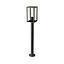 FAROL POSTE VARINA ALUM VIDRIO IP44 H80CM 12X12CM  NEGRO E27