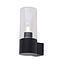 APLIQUE EXTERIOR PIETRA PC ALUMINIO IP44 DIAM 10CM H23CM NEGRO E27 