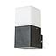 APLIQUE EXTERIOR BRANDO PC ALUMINIO IP44 11X9X17CM  NEGRO E27 