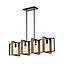 LAMP. COLGAR GAVA 4L NEGRO MADERA E27  S/A
