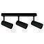 BARRA 3 LUCES GU10 ARSIS II NEGRO MATE S/AMP