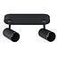 BARRA 2 LUCES GU10  ARSIS II XL NEGRO MATE S/AMP