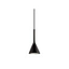 LÁMPARA DE COLGAR NEGRA DIAMETRO 16 cm  ALTURA 35 cm  ALTURA TOTAL 150 cm  E14  MAX 40-60 W REF.SKU LUM00057