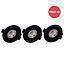 PACK X 3 FOCO EMP. LED 5W BASC. 400LM LC D9CM NEGRO
