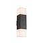 APLIQUE EXTERIOR PRAZA PC ALUMINIO IP44 BIDIRECCIONAL NEGRO 2XE27 S/A