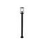 FAROL POSTE 80 CMS SCONZA INOX IP44 NEGRO E27 S/A