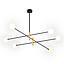 LAMP COLGAR MOON NEGRO/DORADO 6L G9 S/A