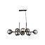LAMP COLGAR BUBBLE NEGRO VIDRIO AHUMADO 8L E27 S/A