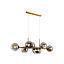 LAMP COLGAR BUBBLE DORADO VIDRIO AHUMADO 8L E27 S/A