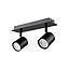 APLIQUE DOBLE CIL III NEGRO MATE IP44 GU10 S/A