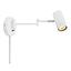 APLIQUE 1L COSTILLA MOVIL GU10 7W BLANCO/NICKEL SATINADO S/A